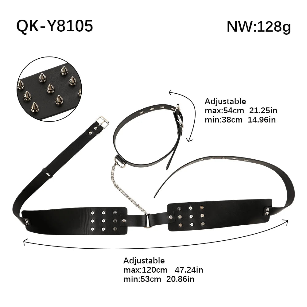 QKKQ Psyche Goddess Sexual Breast Soul-Piercing Lust Belt Bdsm Game Props Bondage Human Breasts for Men and Women