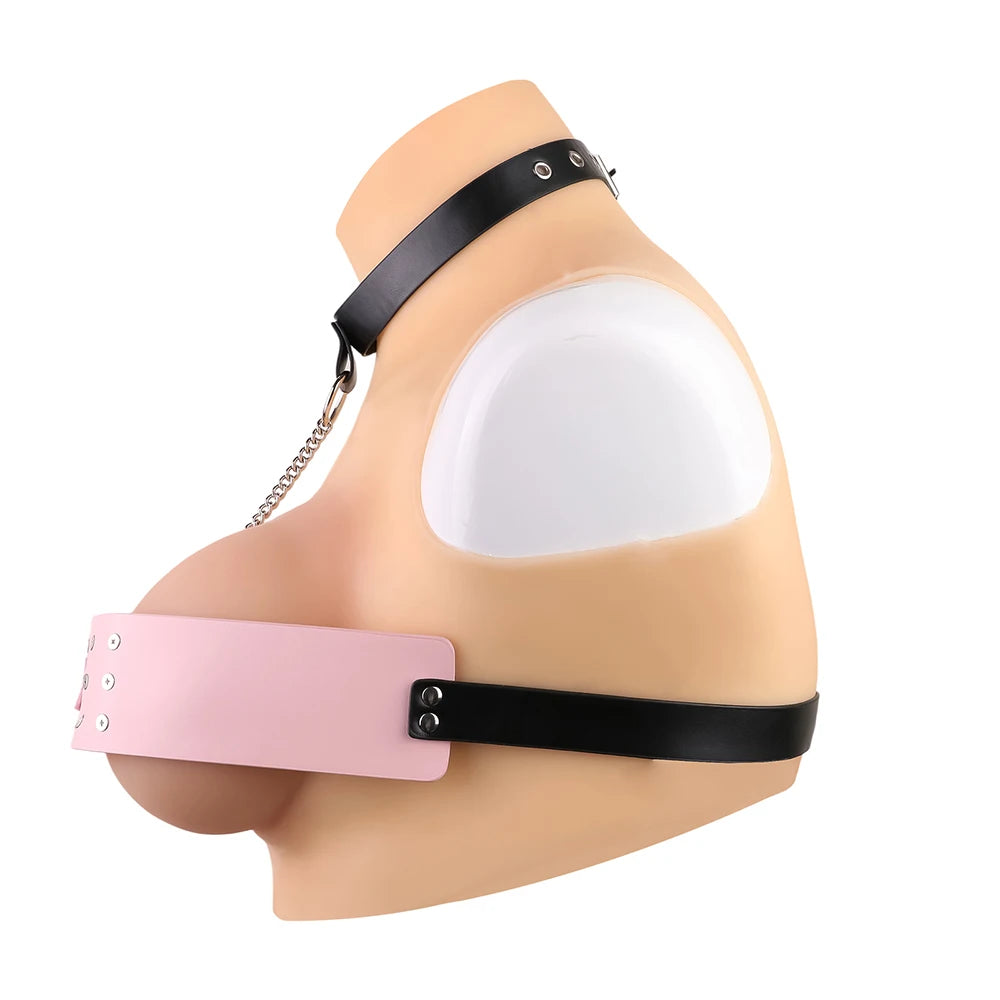 QKKQ Psyche Goddess Sexual Breast Soul-Piercing Lust Belt Bdsm Game Props Bondage Human Breasts for Men and Women