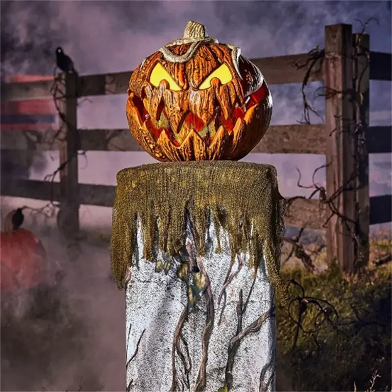 Halloween Pumpkin Head Animatronic Rise and Fall Terrifying Sound Scary  Party Decor Haunted House Holiday Decoration Supplies