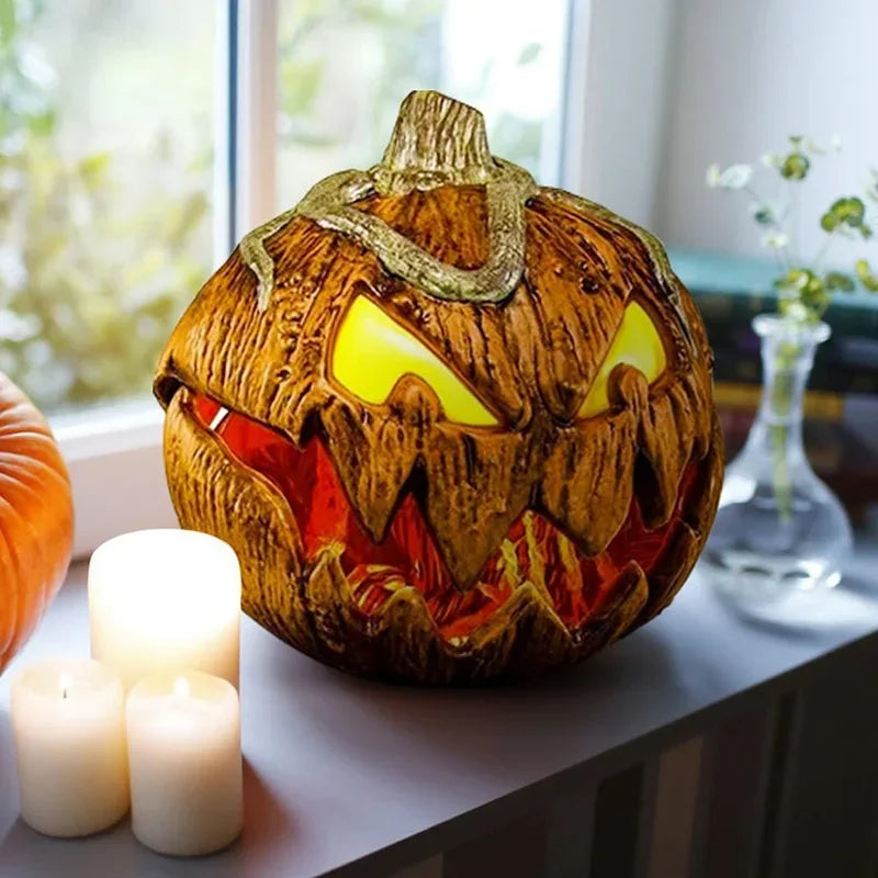 Halloween Pumpkin Head Animatronic Rise and Fall Terrifying Sound Scary  Party Decor Haunted House Holiday Decoration Supplies