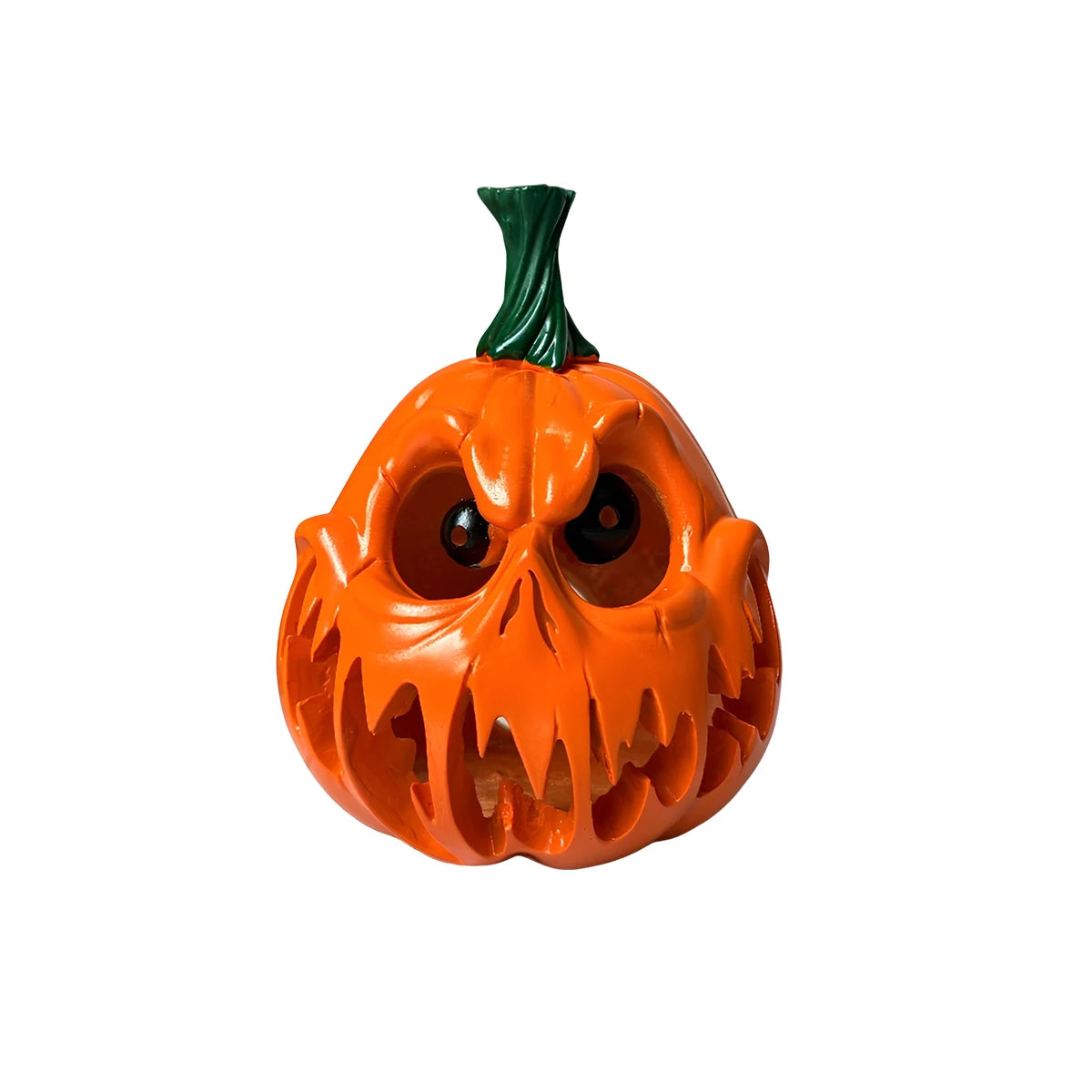 1Pc Resin Cut Out Pumpkin Decorative Ornaments, Halloween Decorations/Horror Halloween Gifts for Desks, Tables, Gardens, Indoor and Outdoor Decorative Ornaments