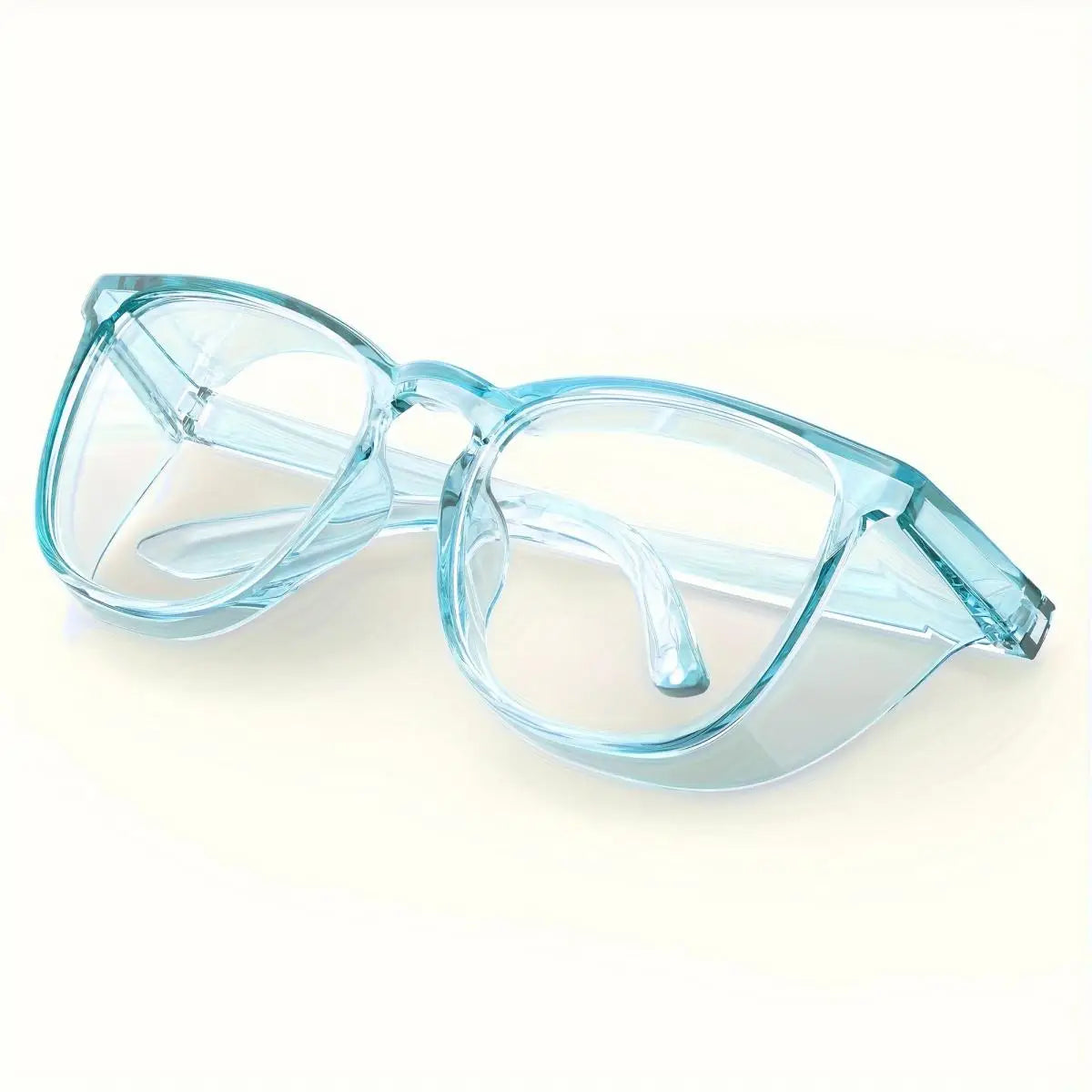 1pc Anti Pollen Safety Glasses Square Anti Fog Blue Light Blocking Glasses with Side Shields for School Daily Life