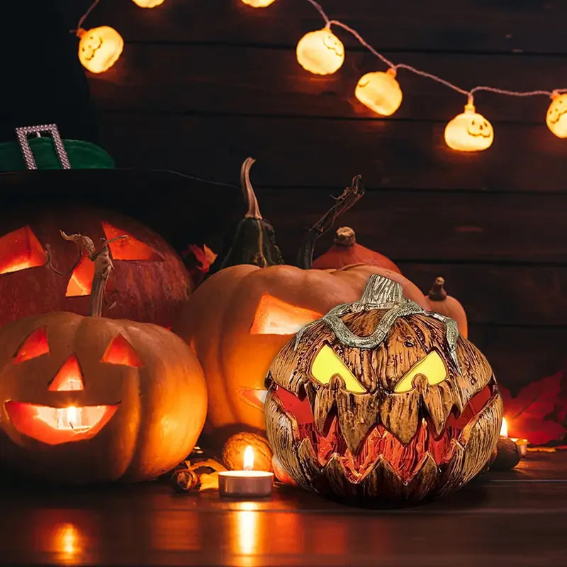 Halloween Pumpkin Head Animatronic Rise and Fall Terrifying Sound Scary  Party Decor Haunted House Holiday Decoration Supplies