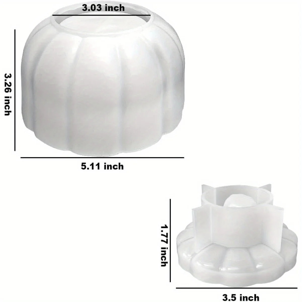 5'' Large Pumpkin Jar Mold, Halloween Resin Mold, Box Storage Silicone Mold for Resin, Clay, Gypsum Casting