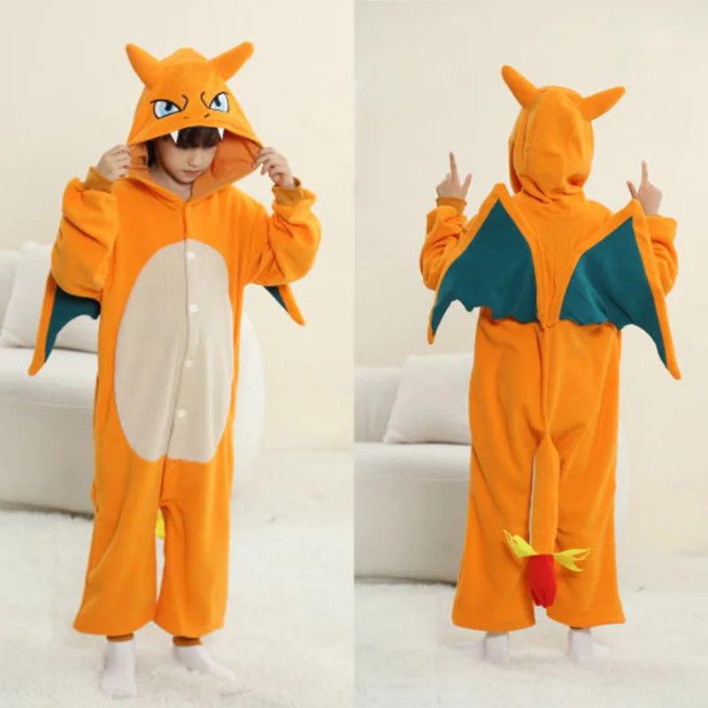 Pokemon Costumes Boys Girls Onesie Anime Kigurumis Charizard Outfit Carnival Halloween Jumpsuit Cute Pajama Party Suit