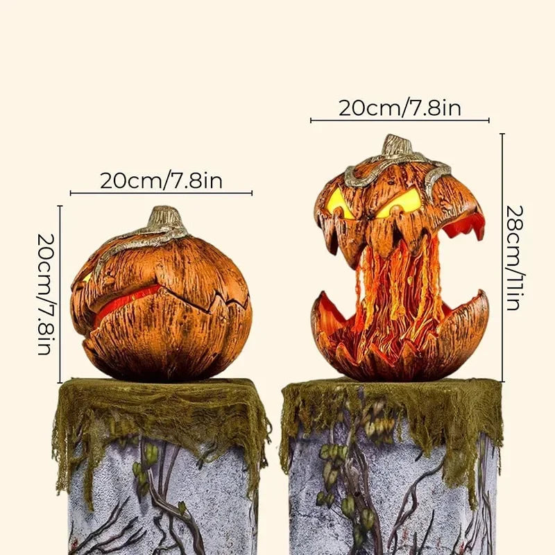 Halloween Pumpkin Head Animatronic Rise and Fall Terrifying Sound Scary  Party Decor Haunted House Holiday Decoration Supplies