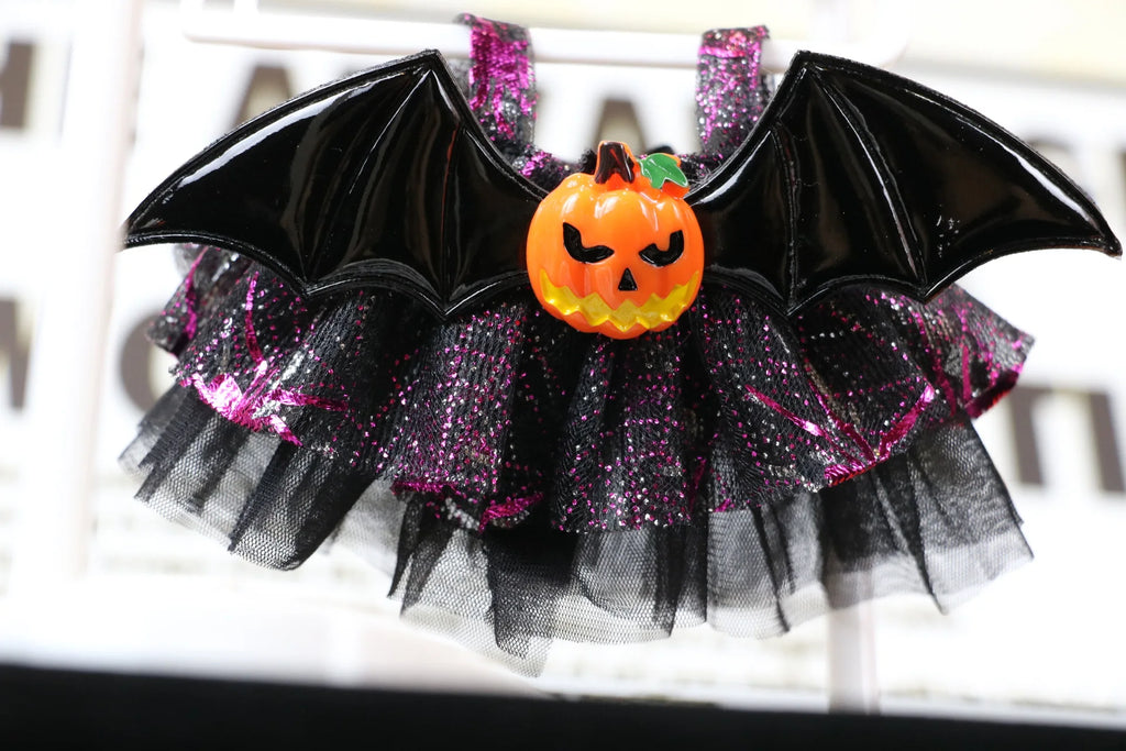 Cute Halloween Costume Witch Pumpkin Skirt Clothes for Labubu I II with Halloween Spider Pumpkin Hat Suit for Ladbubu Dolls