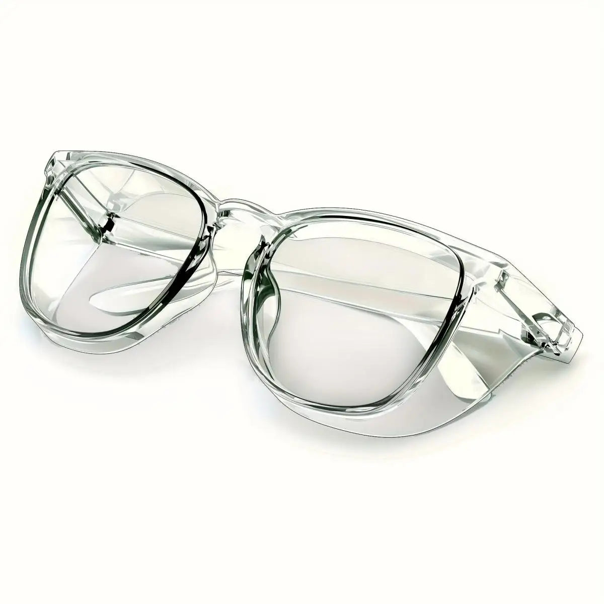 1pc Anti Pollen Safety Glasses Square Anti Fog Blue Light Blocking Glasses with Side Shields for School Daily Life