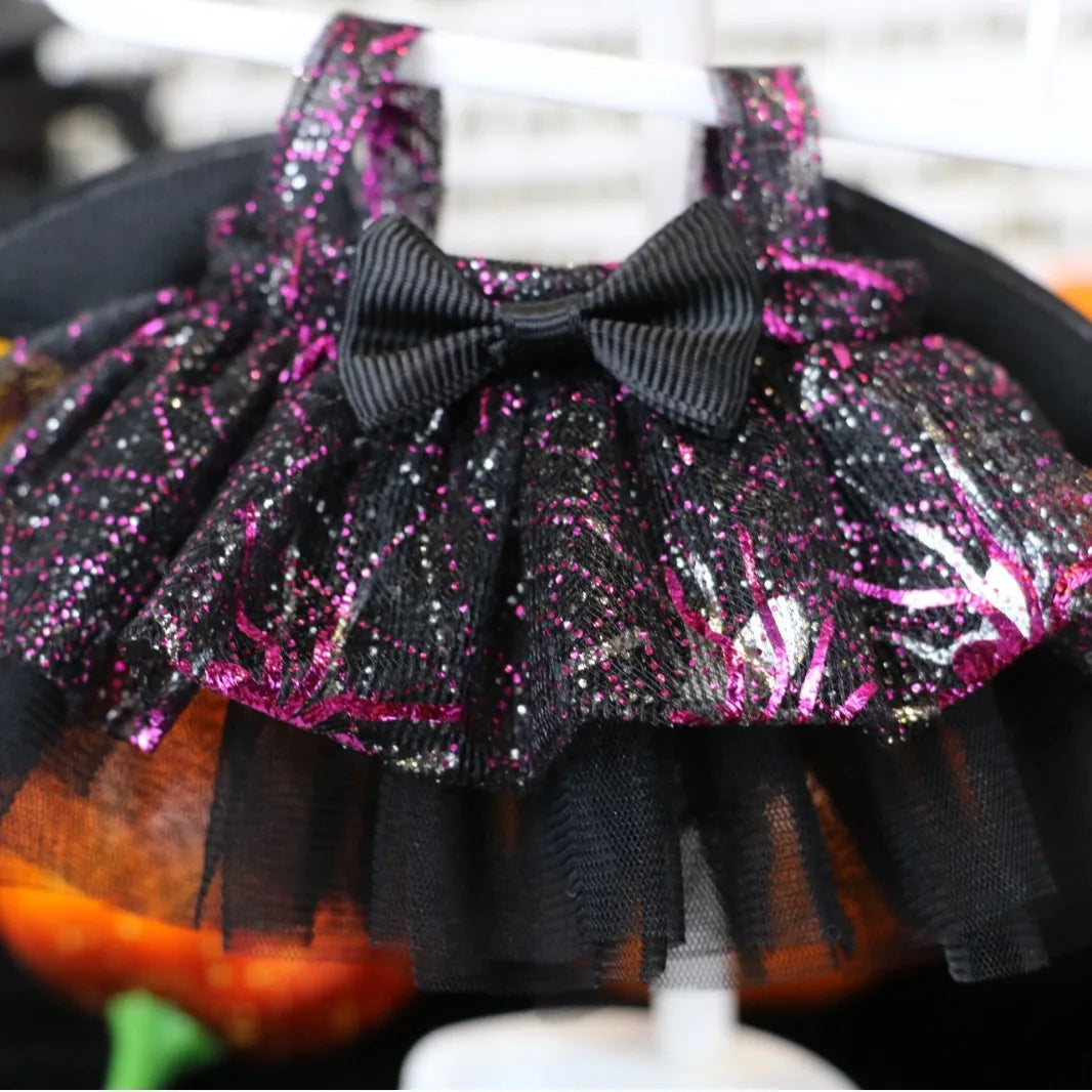 Cute Halloween Costume Witch Pumpkin Skirt Clothes for Labubu I II with Halloween Spider Pumpkin Hat Suit for Ladbubu Dolls