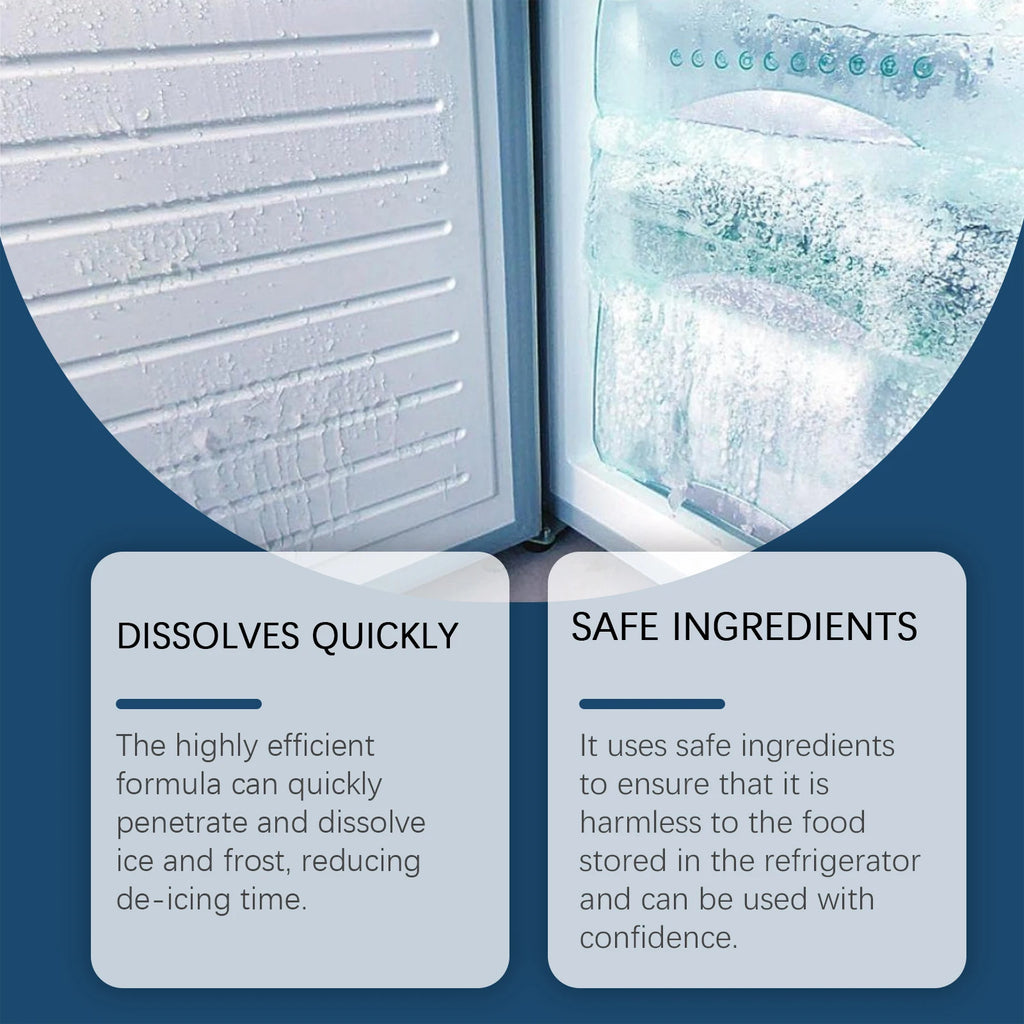 Jakehoe Refrigerator Deicing Agent  Quick Dissolve Frost Non Damaged Improve Energy Saving Safe Formula Fridge Defrosting Agent