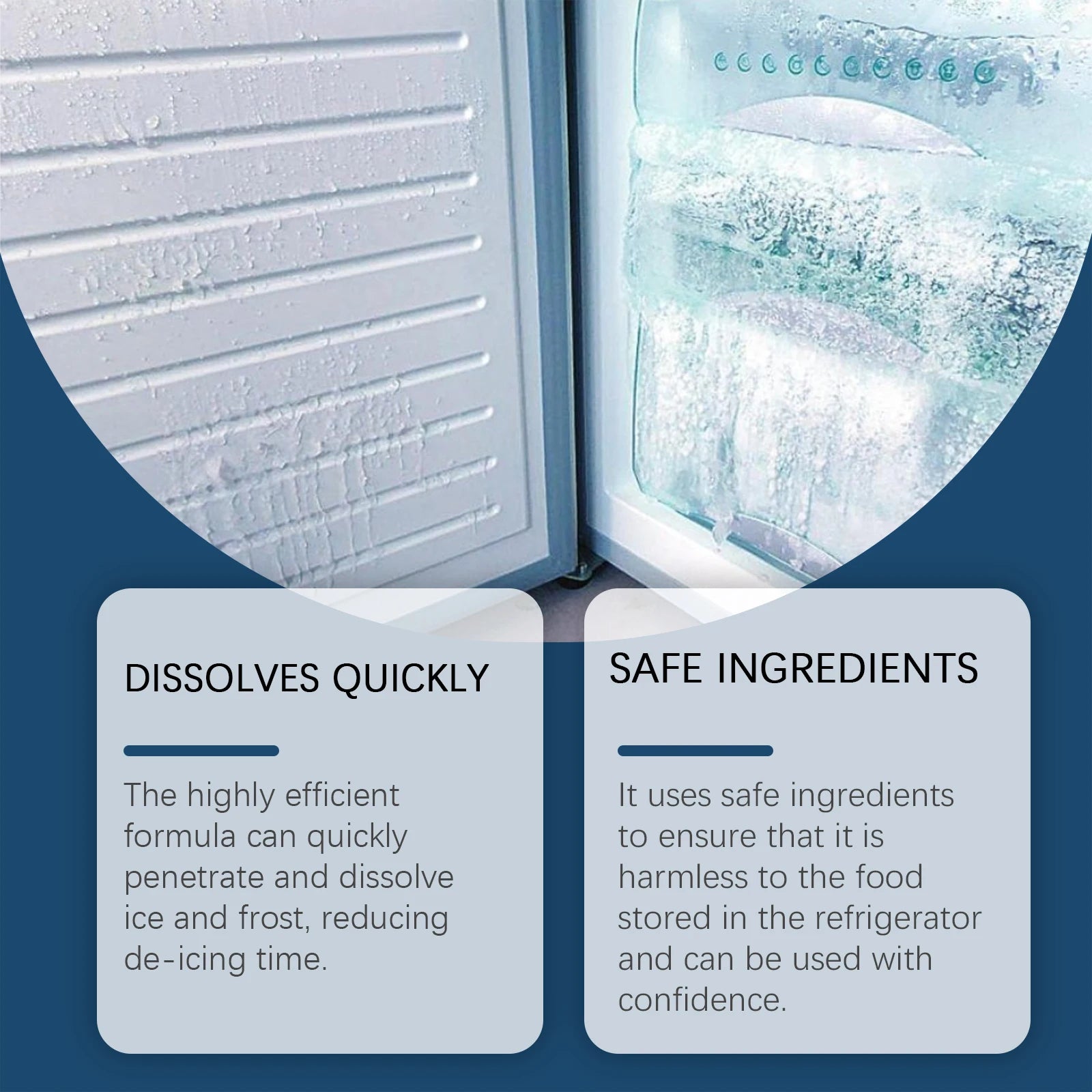 Jakehoe Refrigerator Deicing Agent  Quick Dissolve Frost Non Damaged Improve Energy Saving Safe Formula Fridge Defrosting Agent