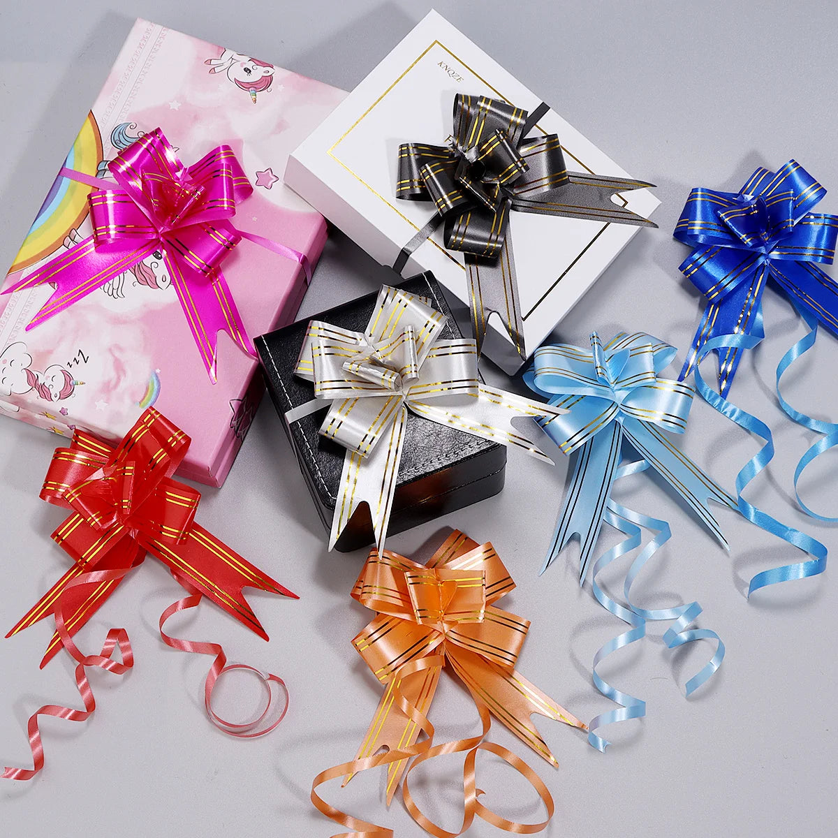 60/40/20PCS Colorful Gift Packaging Bow Party Birthday Mother's Day Halloween Christmas Decoration Bow Gift Decoration