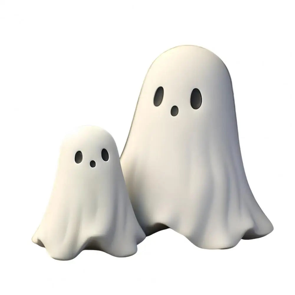 Creative Funny Halloween Ghost Figurine Heart Middle Finger Resin Statue Sculpture Home Office Desktop Decoration Ornament