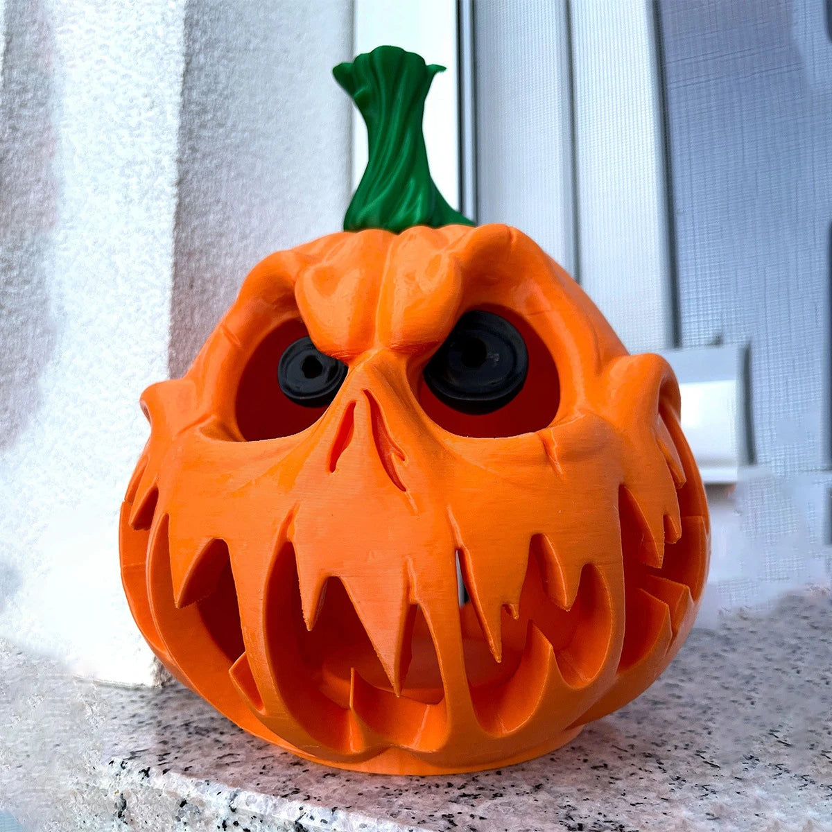 1Pc Resin Cut Out Pumpkin Decorative Ornaments, Halloween Decorations/Horror Halloween Gifts for Desks, Tables, Gardens, Indoor and Outdoor Decorative Ornaments