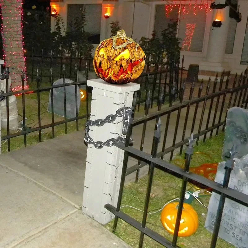 Halloween Pumpkin Head Animatronic Rise and Fall Terrifying Sound Scary  Party Decor Haunted House Holiday Decoration Supplies