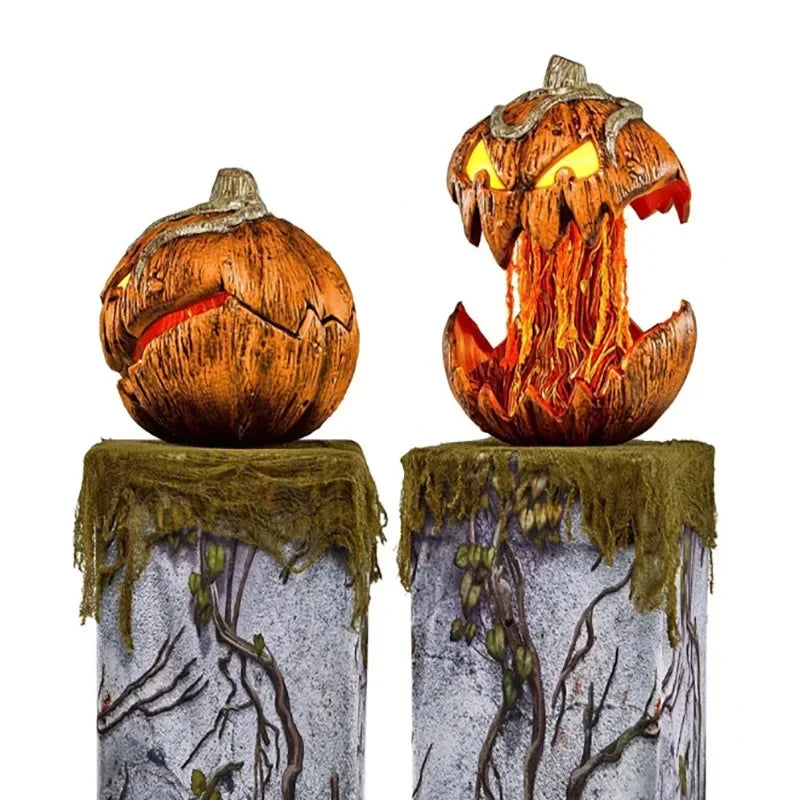 Halloween Pumpkin Head Animatronic Rise and Fall Terrifying Sound Scary  Party Decor Haunted House Holiday Decoration Supplies