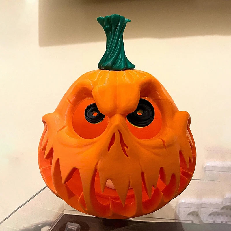 Pumpkin Resin Decoration Spooky Skull Head Eerie Hollow Design Indoor Outdoor Decor Carved Texture Halloween Party Decorations