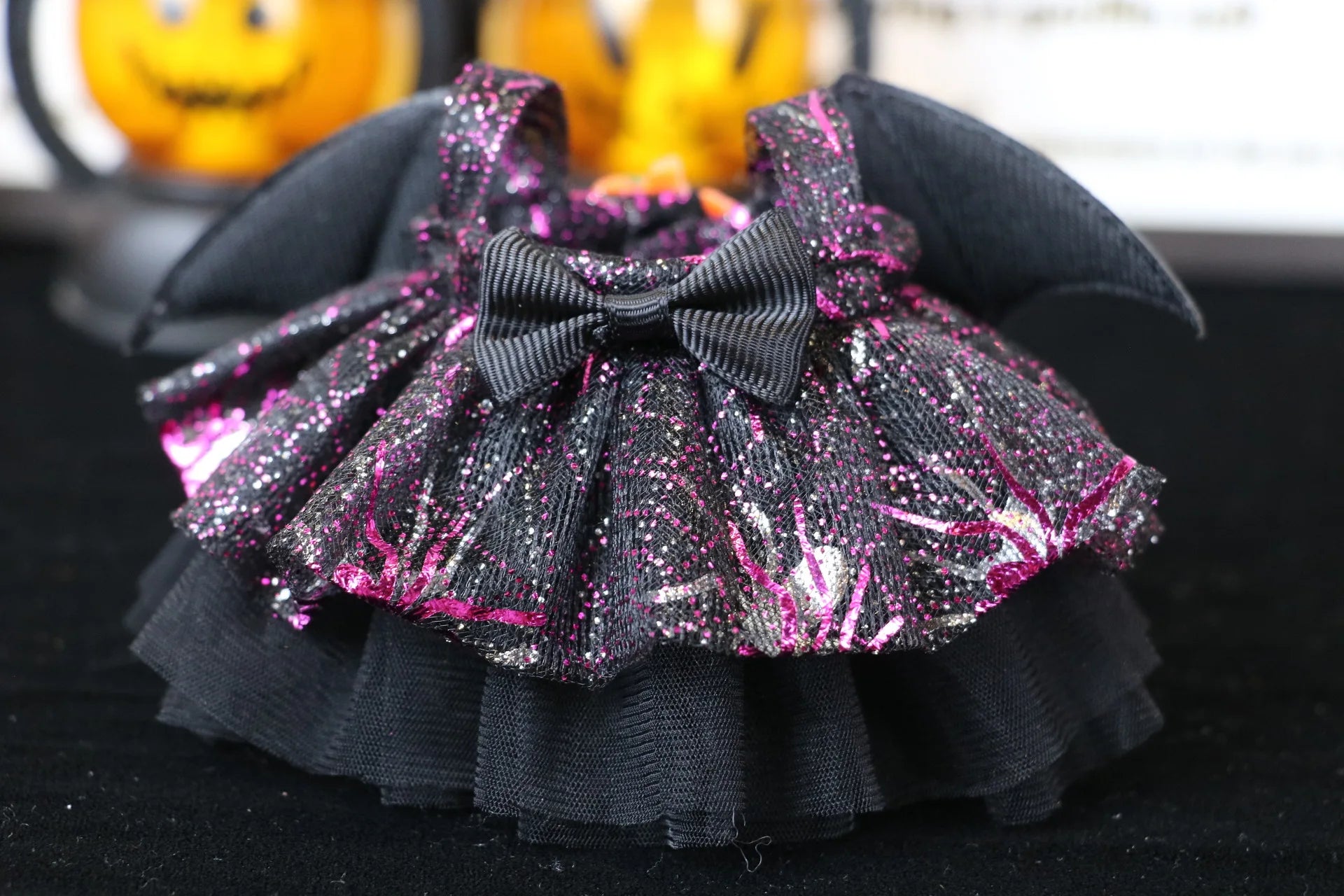Cute Halloween Costume Witch Pumpkin Skirt Clothes for Labubu I II with Halloween Spider Pumpkin Hat Suit for Ladbubu Dolls