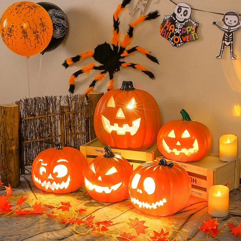 1Pc Decorative Pumpkin Halloween Props Lantern Decor Pumpkin Decoration Pumpkin Light Outdoor Halloween Decorationsation