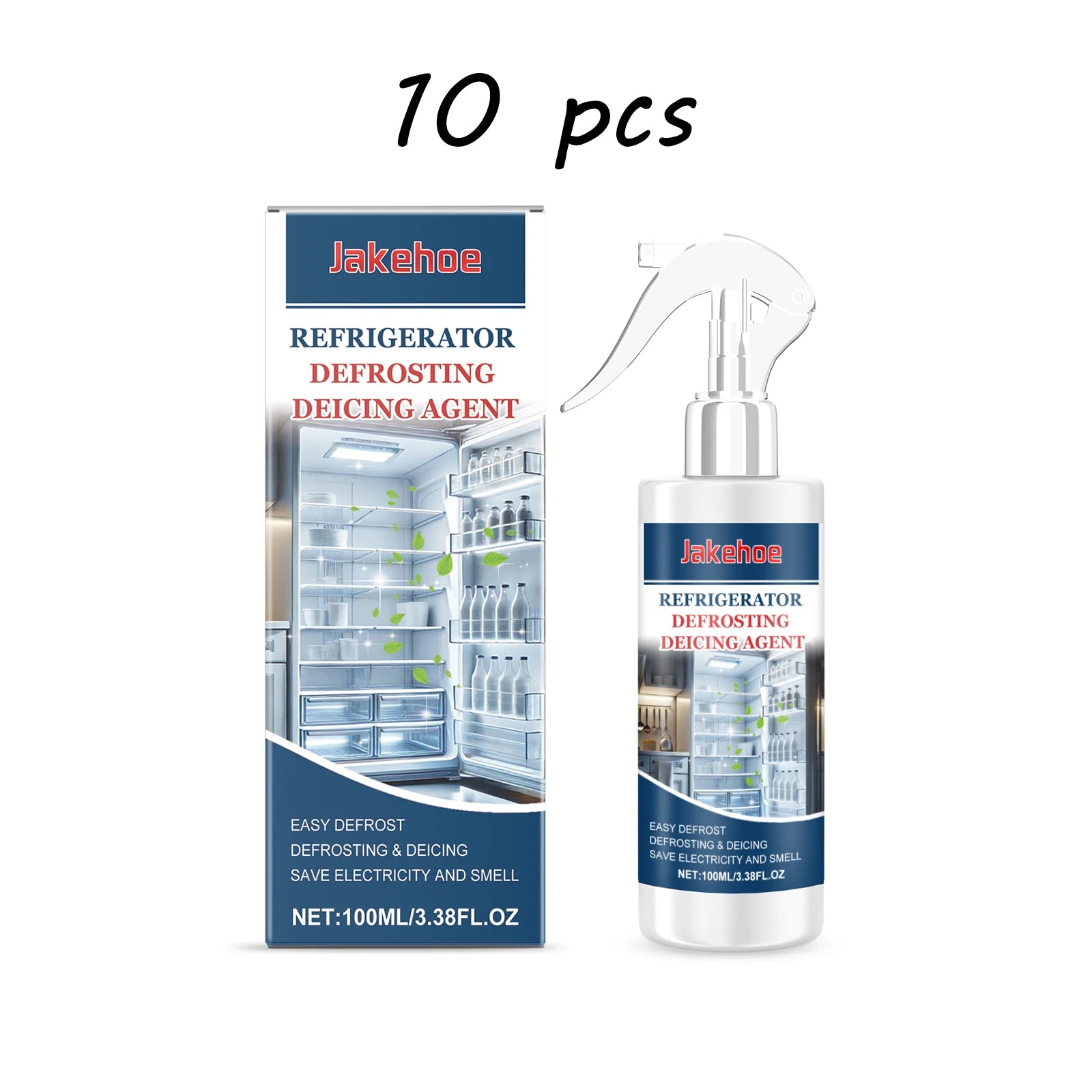 Jakehoe Refrigerator Deicing Agent  Quick Dissolve Frost Non Damaged Improve Energy Saving Safe Formula Fridge Defrosting Agent