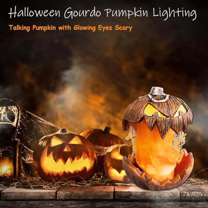 Halloween Pumpkin Head Animatronic Rise and Fall Terrifying Sound Scary  Party Decor Haunted House Holiday Decoration Supplies